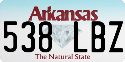 AR license plate 538LBZ