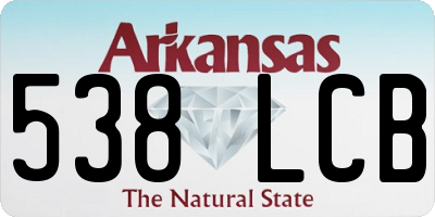 AR license plate 538LCB