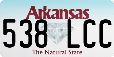 AR license plate 538LCC
