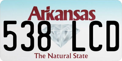 AR license plate 538LCD
