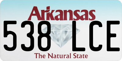 AR license plate 538LCE
