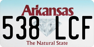 AR license plate 538LCF