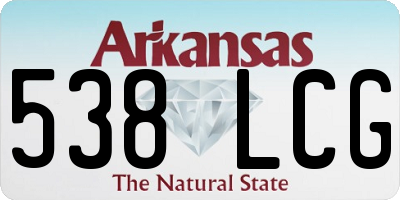 AR license plate 538LCG