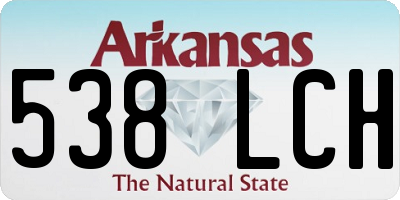 AR license plate 538LCH