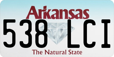AR license plate 538LCI