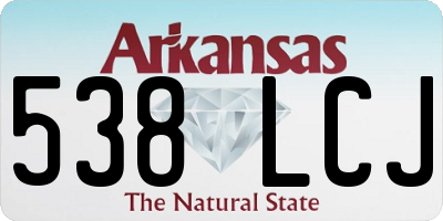 AR license plate 538LCJ
