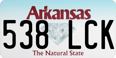 AR license plate 538LCK