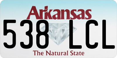 AR license plate 538LCL