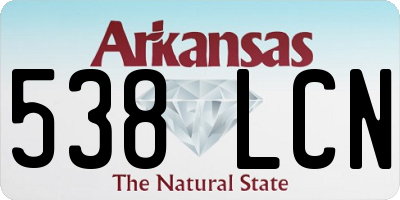 AR license plate 538LCN