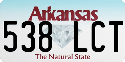 AR license plate 538LCT