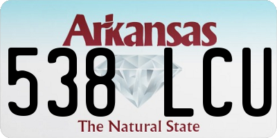 AR license plate 538LCU