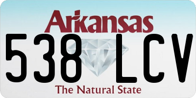 AR license plate 538LCV