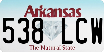 AR license plate 538LCW