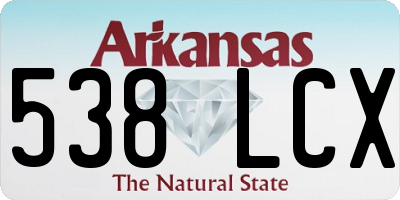 AR license plate 538LCX