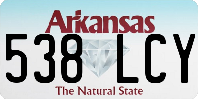 AR license plate 538LCY
