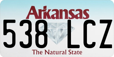 AR license plate 538LCZ