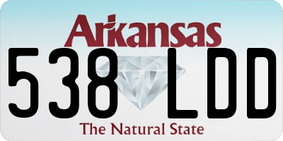 AR license plate 538LDD