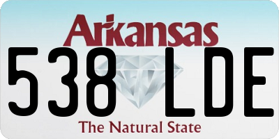 AR license plate 538LDE