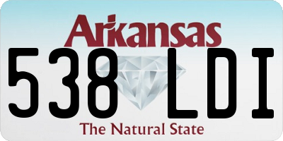 AR license plate 538LDI