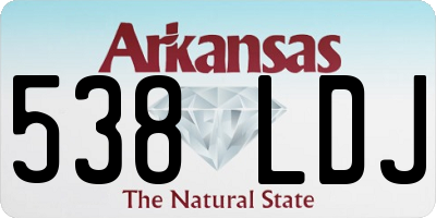 AR license plate 538LDJ