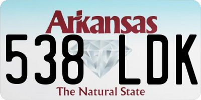 AR license plate 538LDK