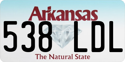 AR license plate 538LDL