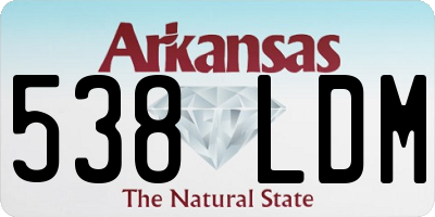 AR license plate 538LDM