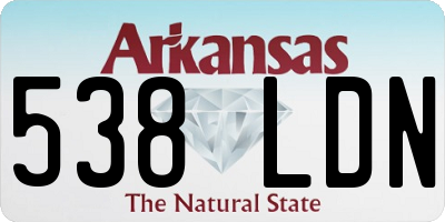 AR license plate 538LDN