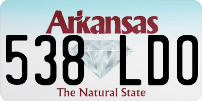 AR license plate 538LDO