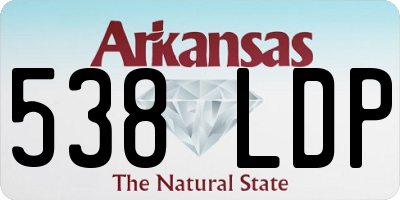 AR license plate 538LDP
