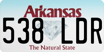 AR license plate 538LDR