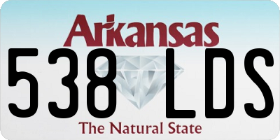 AR license plate 538LDS
