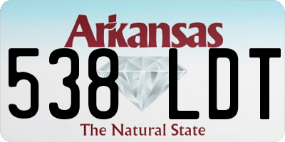 AR license plate 538LDT
