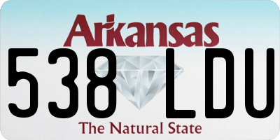 AR license plate 538LDU