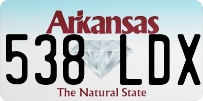 AR license plate 538LDX