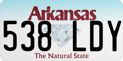 AR license plate 538LDY
