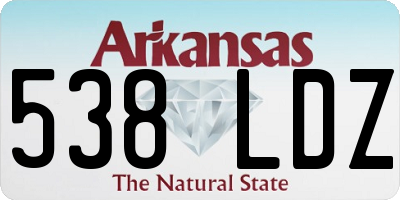 AR license plate 538LDZ