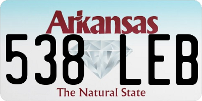 AR license plate 538LEB