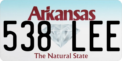 AR license plate 538LEE