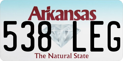 AR license plate 538LEG