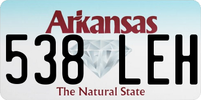 AR license plate 538LEH