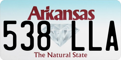 AR license plate 538LLA