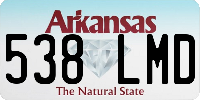 AR license plate 538LMD
