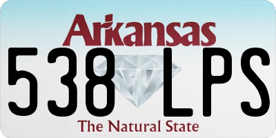 AR license plate 538LPS
