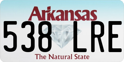 AR license plate 538LRE