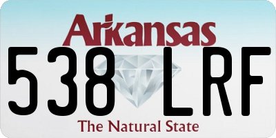 AR license plate 538LRF