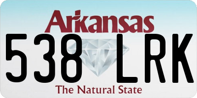 AR license plate 538LRK