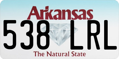 AR license plate 538LRL