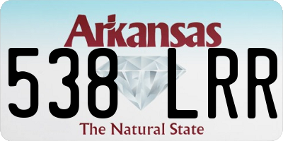 AR license plate 538LRR