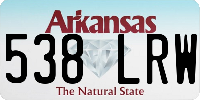 AR license plate 538LRW